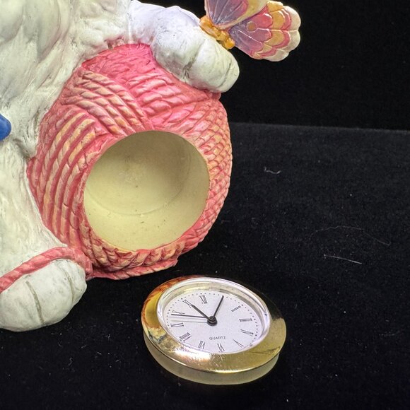 Purr-fect Time Cat & Ball of Yarn Quartz Clock by Maggie Murphy limited ed. 1498 - Picture 10 of 11